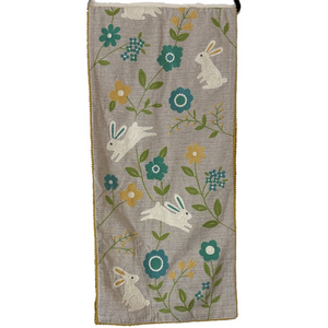 Tabitha Webb Cream Embroidered Easter Table Runner SKU1507 L71”XW16”